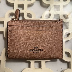 Tan Coach Mini wallet